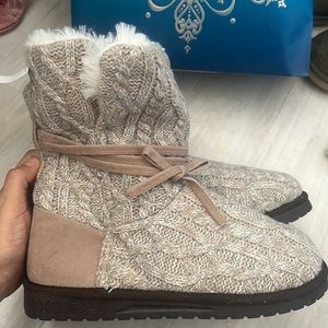 Women muk luks slipper boots